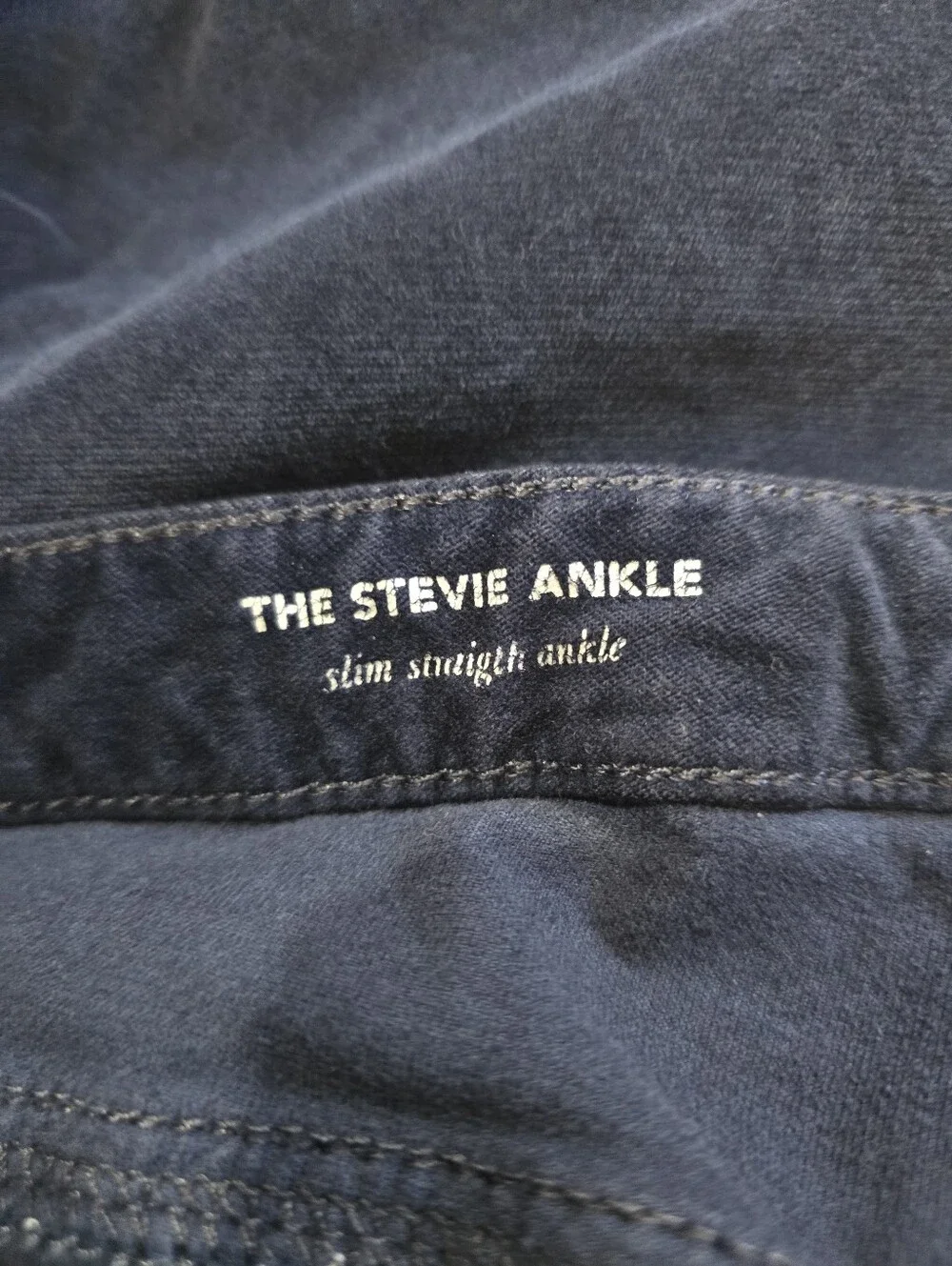AG Adriano Goldschmied Navy Blue Stretch Skinny Pants Size 30R - Picture 5 of 13